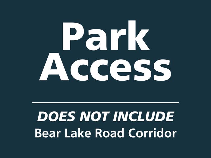 Graphic for Option 2: Park Access, Does Not Include the Bear Lake Road Corridor