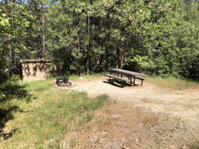 A photo of Site 063 of Loop 63-75 at LUPINE with Picnic Table, Fire Pit, Shade, Tent Pad