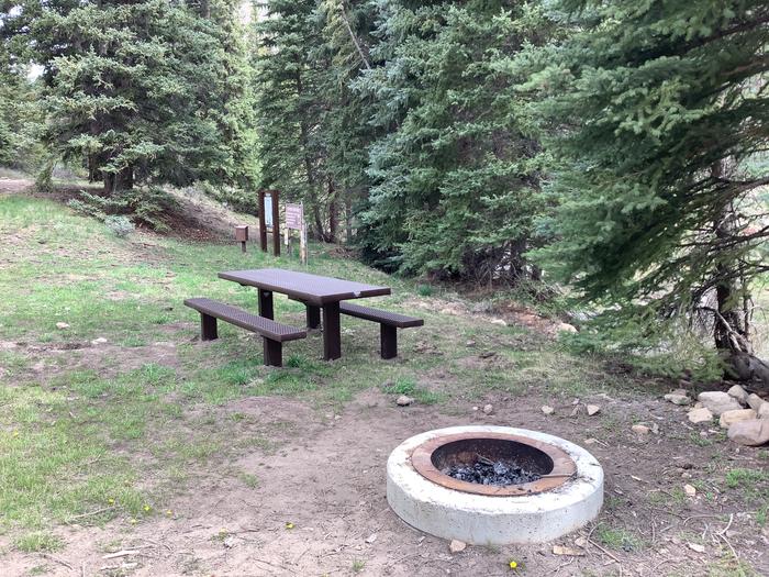 A photo of Site 01 of Loop Riverside at BRIDGES CAMPGROUND with Picnic Table, Fire Pit