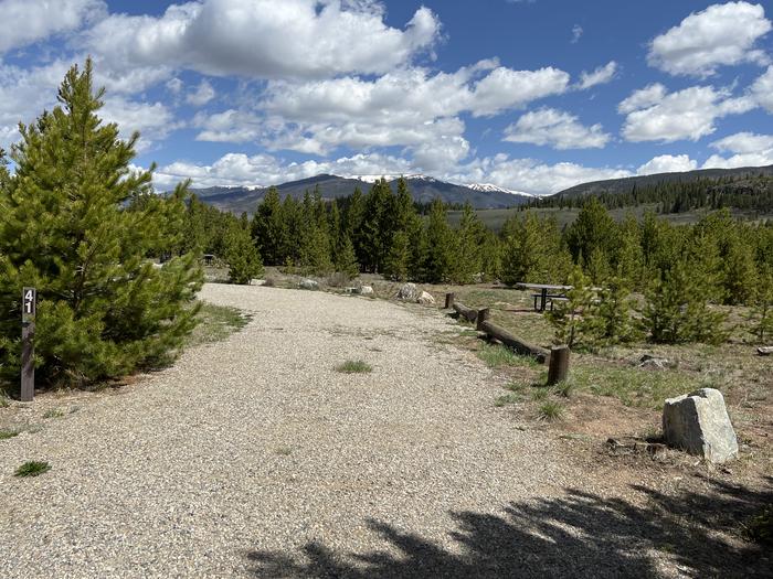 A photo of Site 041 of Loop C at PROSPECTOR with Picnic Table, Fire Pit, Tent Pad