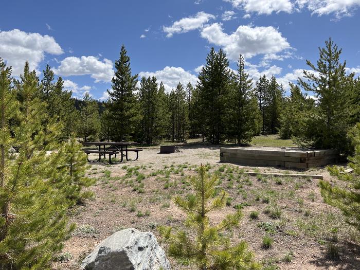 A photo of Site 040 of Loop C at PROSPECTOR with Picnic Table, Fire Pit, Tent Pad