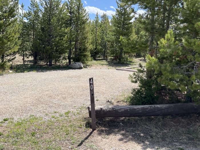 A photo of Site 040 of Loop C at PROSPECTOR with Picnic Table, Fire Pit, Tent Pad