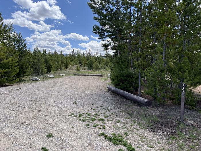 A photo of Site 039 of Loop C at PROSPECTOR with Picnic Table, Fire Pit, Tent Pad