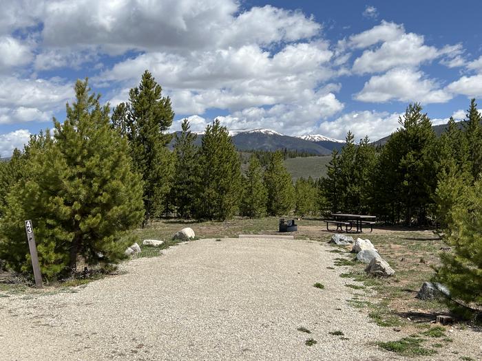 A photo of Site 043 of Loop C at PROSPECTOR with Picnic Table, Fire Pit, Tent Pad