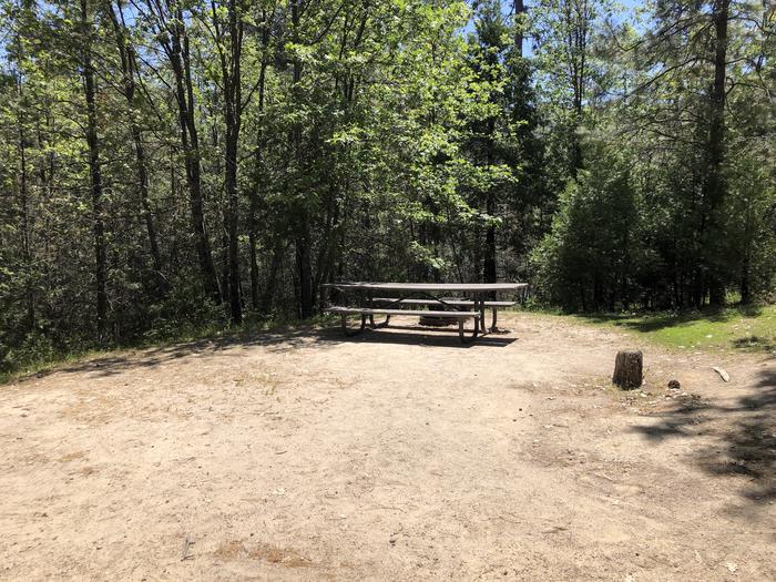 A photo of Site 102 of Loop 94-113 at LUPINE with Picnic Table, Fire Pit, Shade, Tent Pad