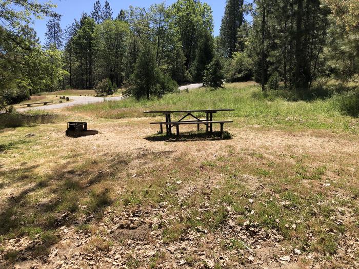 A photo of Site 112 of Loop 94-113 at LUPINE with Picnic Table, Fire Pit, Shade, Tent Pad