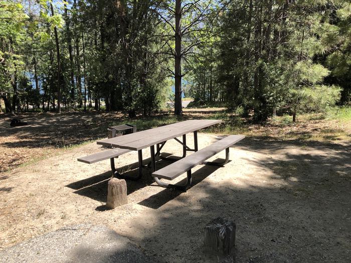 A photo of Site 107 of Loop 94-113 at LUPINE with Picnic Table, Fire Pit, Shade, Tent Pad