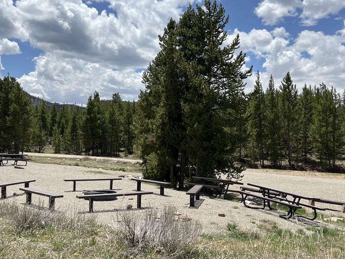 A photo of Site 1 of Loop FORE at WINDY POINT GROUP (CO) with Picnic Table, Fire Pit