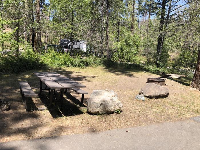 A photo of Site 056 of Loop SPRING COVE at SPRING COVE with Picnic Table, Fire Pit, Shade, Food Storage, Tent Pad