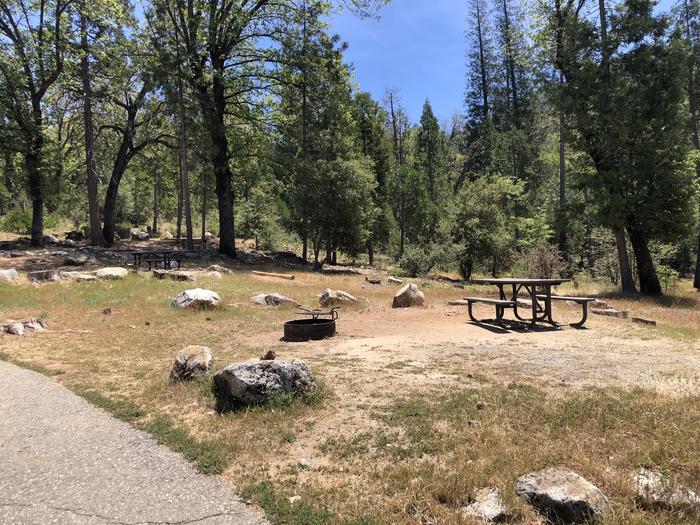 A photo of Site 027 of Loop FORKS CAMPGROUND at Forks Campground (Sierra) with Picnic Table, Fire Pit, Tent Pad