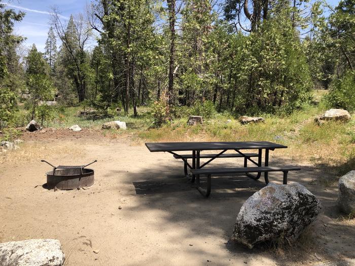 A photo of Site 003 of Loop FORKS CAMPGROUND at Forks Campground (Sierra) with Picnic Table, Fire Pit, Shade, Tent Pad