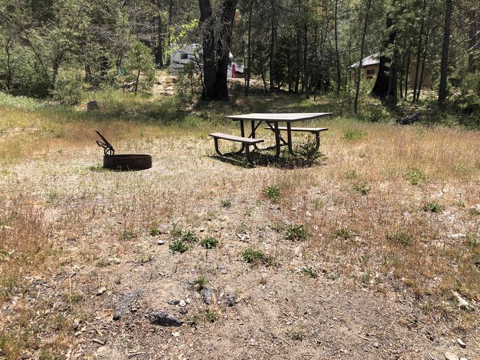 A photo of Site 015 of Loop FORKS CAMPGROUND at Forks Campground (Sierra) with Picnic Table, Fire Pit