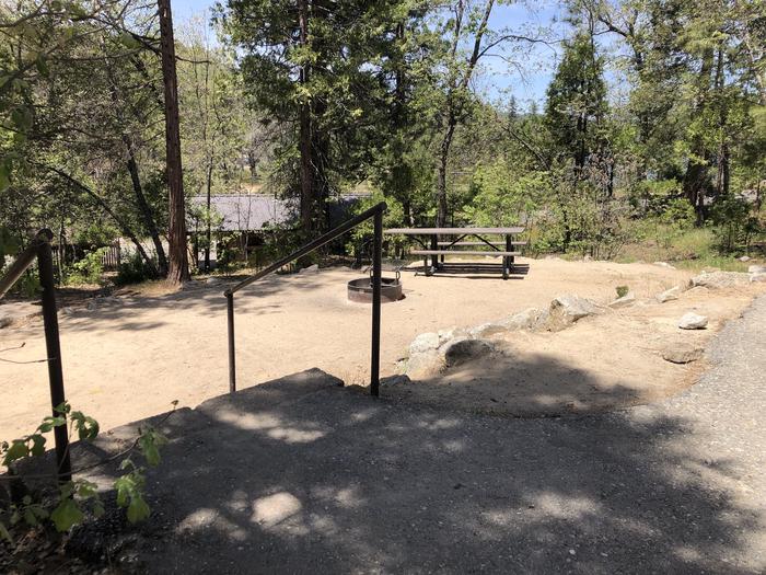 A photo of Site 007 of Loop FORKS CAMPGROUND at Forks Campground (Sierra) with Picnic Table, Fire Pit, Shade, Tent Pad
