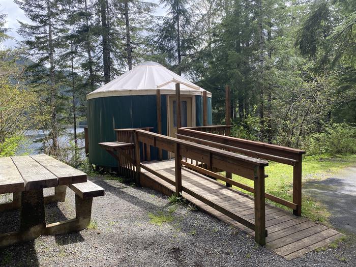 A photo of Site Yurt 58 of Loop WALK-IN at COHO CAMPGROUND with Picnic Table, Lean To / Shelter - Yurt
