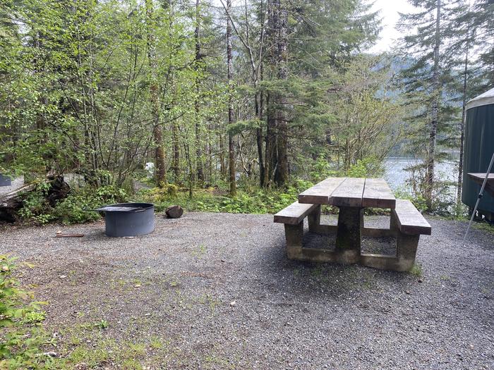 A photo of Site Yurt 58 of Loop WALK-IN at COHO CAMPGROUND with Picnic Table, Fire Pit
