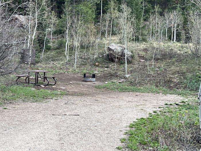 A photo of Site 01 of Loop GORE CREEK CAMPGROUND at GORE CREEK CAMPGROUND with Picnic Table, Fire Pit, Food Storage, Tent Pad
