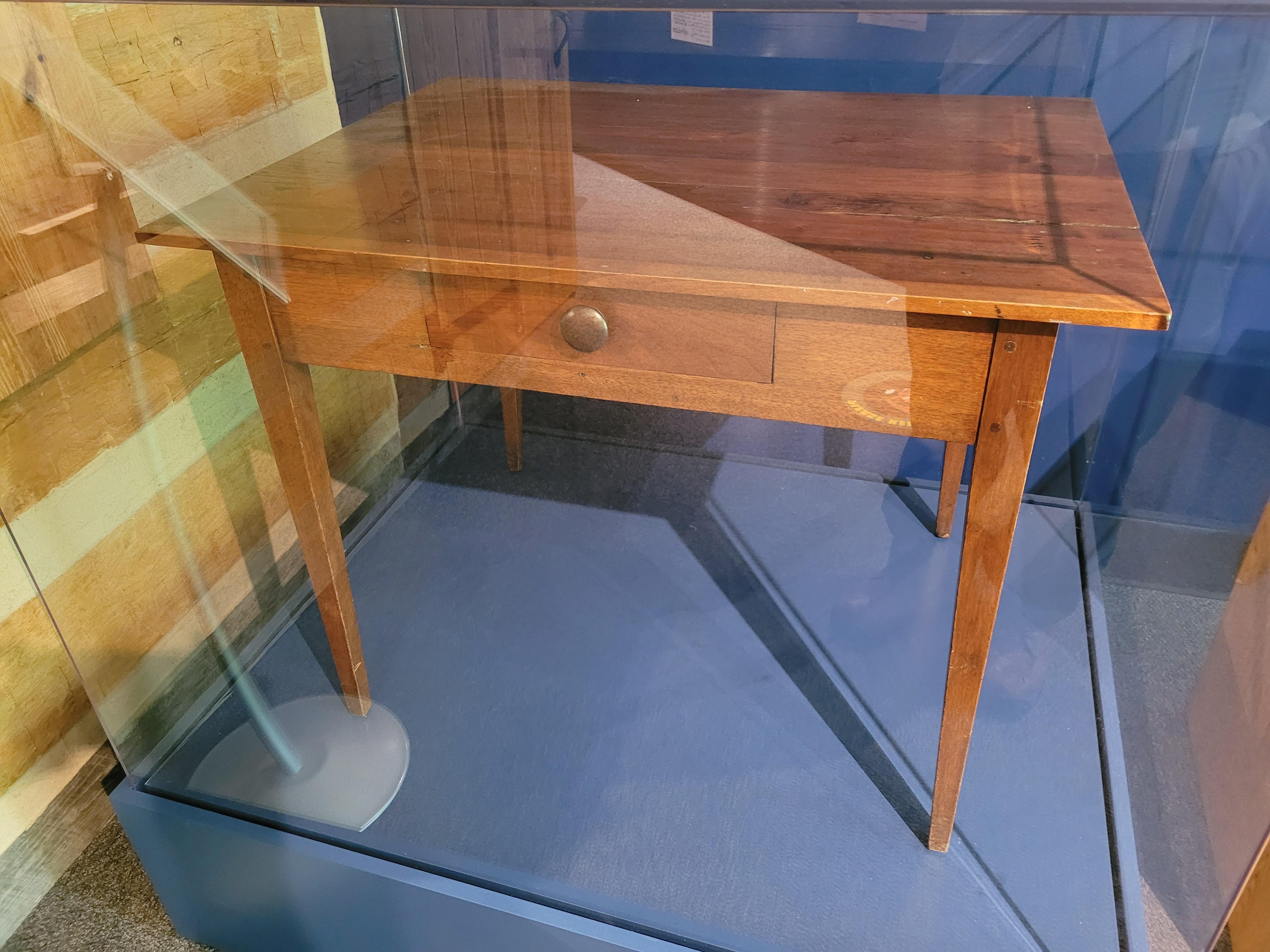 Walnut table made by Thomas Lincoln