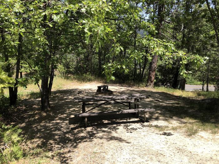 A photo of Site 065 of Loop 63-75 at LUPINE with Picnic Table, Fire Pit, Shade, Tent Pad