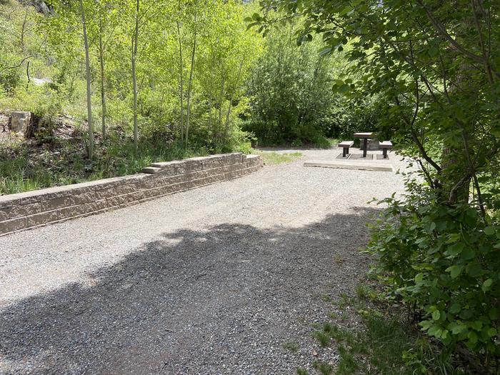 A photo of Site 001 of Loop AMPHITHEATER  at AMPHITHEATER (CO) with Picnic Table, Fire Pit, Tent Pad, Lantern Pole. A very secluded site. 