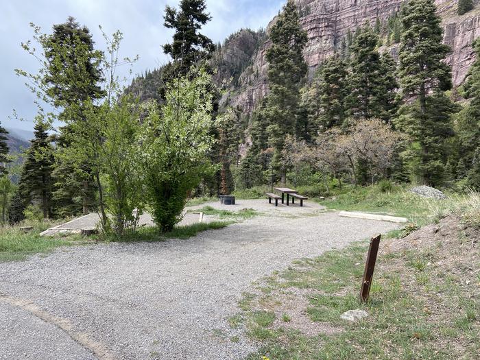A photo of Site 025 of Loop AMPHITHEATER  at AMPHITHEATER (CO) with Picnic Table, Fire Pit, Tent Pad, Lantern Pole. Great views. 