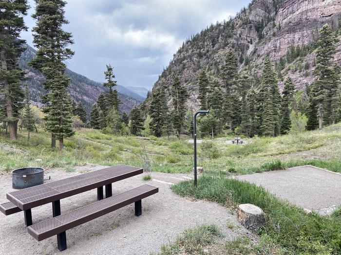 A photo of Site 022 of Loop AMPHITHEATER  at AMPHITHEATER (CO) with Picnic Table, Fire Pit, Tent Pad, Lantern Pole. No shade but great views. 