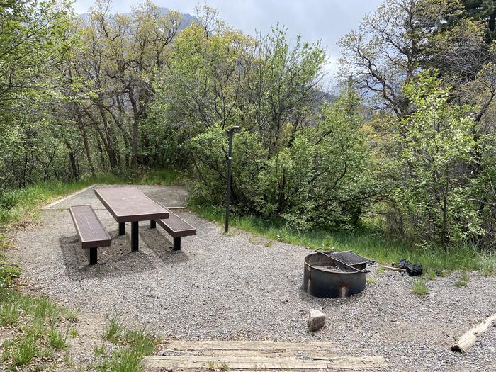 A photo of Site 020 of Loop AMPHITHEATER  at AMPHITHEATER (CO) with Picnic Table, Fire Pit, Tent Pad, Lantern Pole