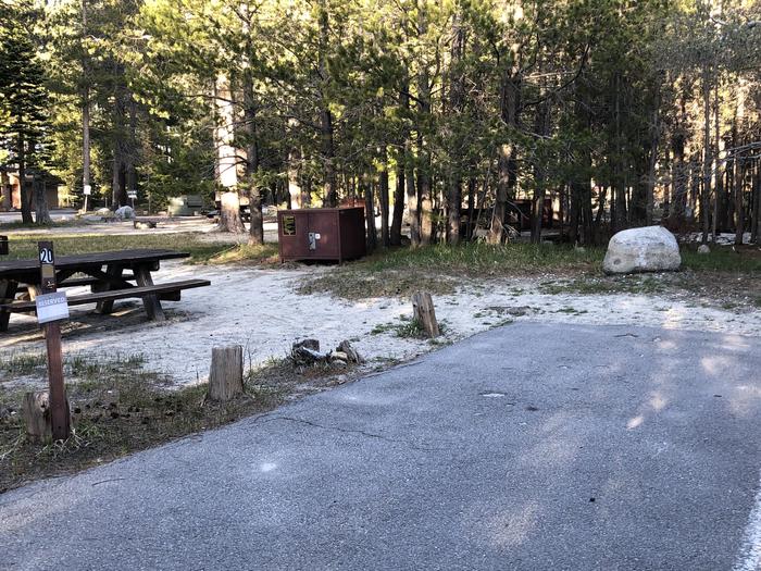 A photo of Site 020 of Loop AREA MEEKS BAY at MEEKS BAY with Picnic Table, Fire Pit, Food Storage