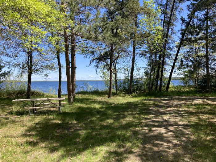 A photo of Site 007 of Loop CASS LAKE LOOP at CASS LAKE LOOP with Picnic Table, Tent Pad, Waterfront