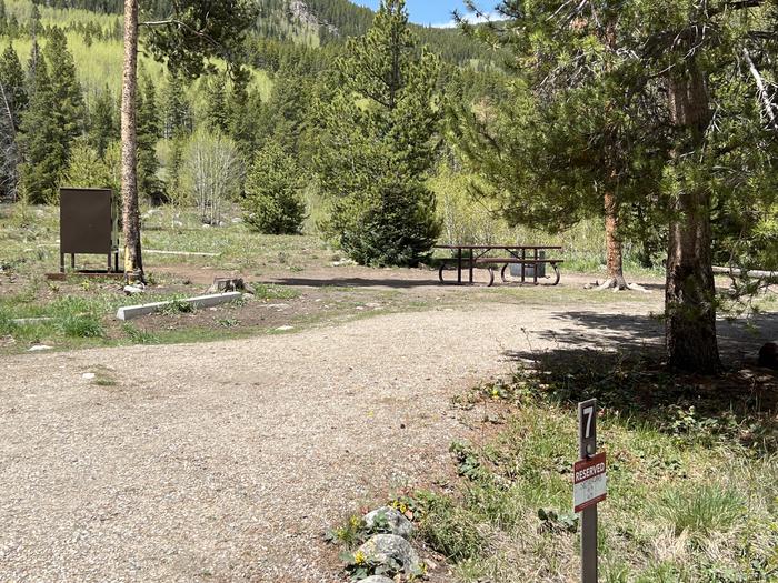 A photo of Site 005 of Loop CAMP at CAMP HALE MEMORIAL with Picnic Table, Fire Pit, Food Storage, Tent Pad