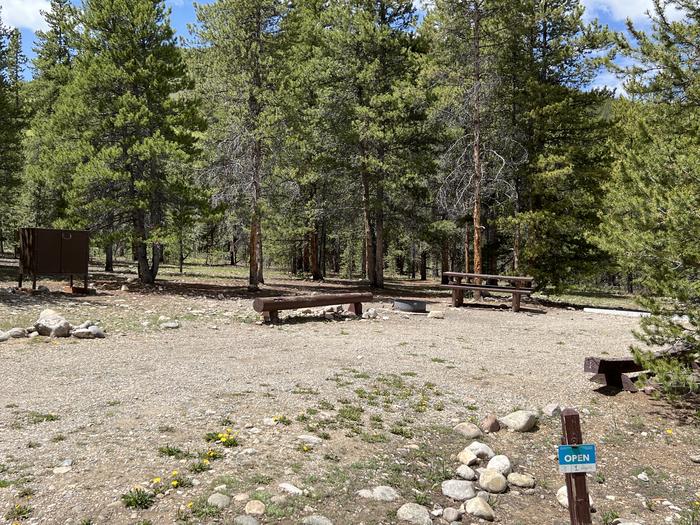 A photo of Site 004 of Loop CAMP at CAMP HALE MEMORIAL with Picnic Table, Fire Pit, Food Storage, Tent Pad