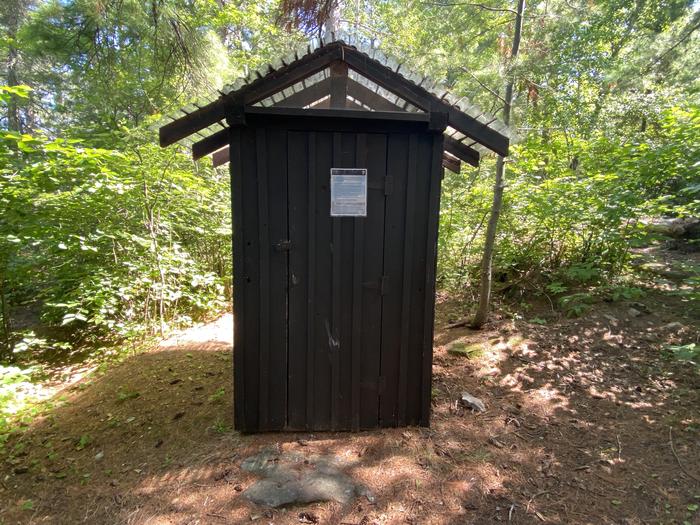R22 - Saginaw Bay, view of wooden outhouse.Outhouse