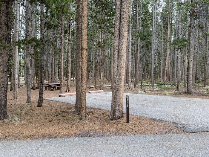 A photo of Site 027 of Loop B at PHILIPSBURG BAY CAMPGROUND with Picnic Table, Fire Pit, Shade