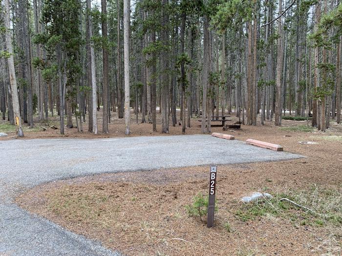 A photo of Site 025 of Loop B at PHILIPSBURG BAY CAMPGROUND with Picnic Table, Fire Pit, Shade