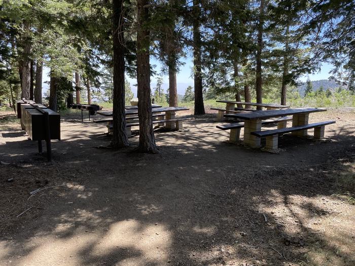 A photo of Site 001 of Loop AREA JACKSON FLAT at JACKSON FLATS with Picnic Table, Fire Pit, Shade, Food Storage