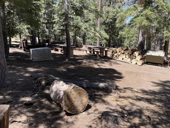 A photo of Site 004 of Loop AREA JACKSON FLAT at JACKSON FLATS with Picnic Table, Fire Pit, Shade, Food Storage