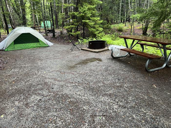 Site D30 with small tent