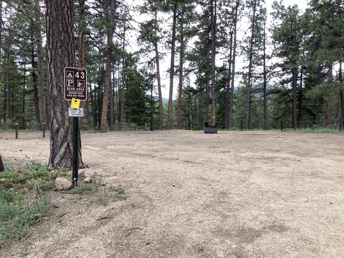 A photo of Site Site 43 (Rampart Range Road) of Loop NFSR 300 at Rampart Range Recreation Area Designated Dispersed Camping  with Fire Pit