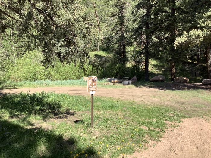 A photo of Site Site 75 (Jackson Creek) of Loop NFSR 502/503 at Rampart Range Recreation Area Designated Dispersed Camping  with Fire Pit