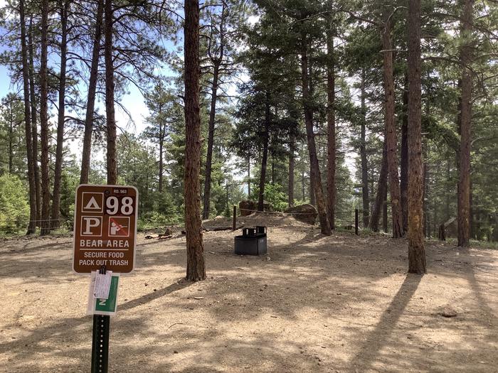 A photo of Site Site 98 (Dakan Road) of Loop NFSR 563 at Rampart Range Recreation Area Designated Dispersed Camping  with Fire Pit