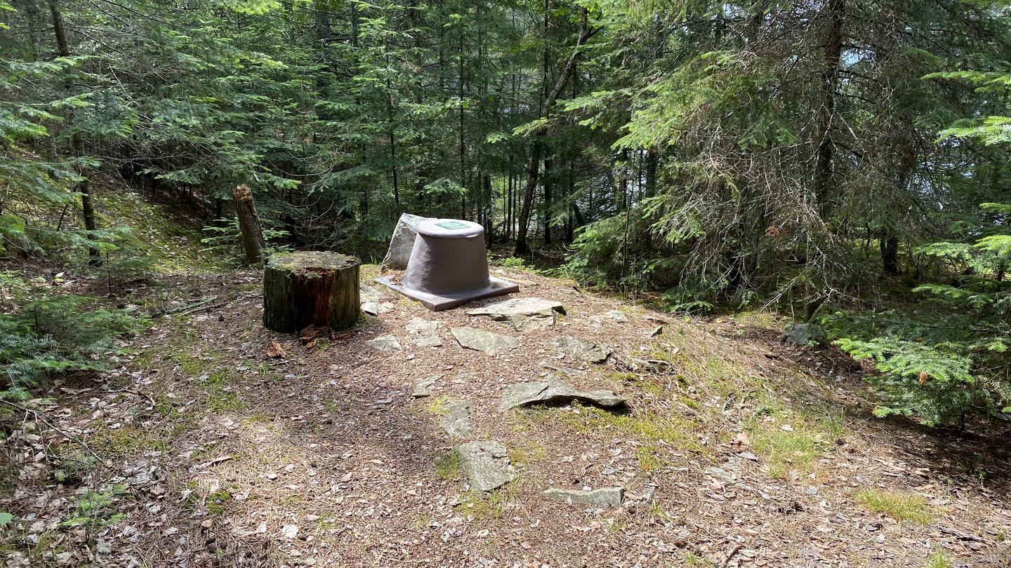 R72 - Rock Shelf, privy at campsite.Privy