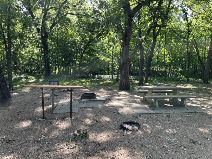 A photo of Site 9 of Loop Main at Sandy Park with Boat Ramp, Picnic Table, Electricity Hookup, Fire Pit, Shade, Tent Pad, Water Hookup