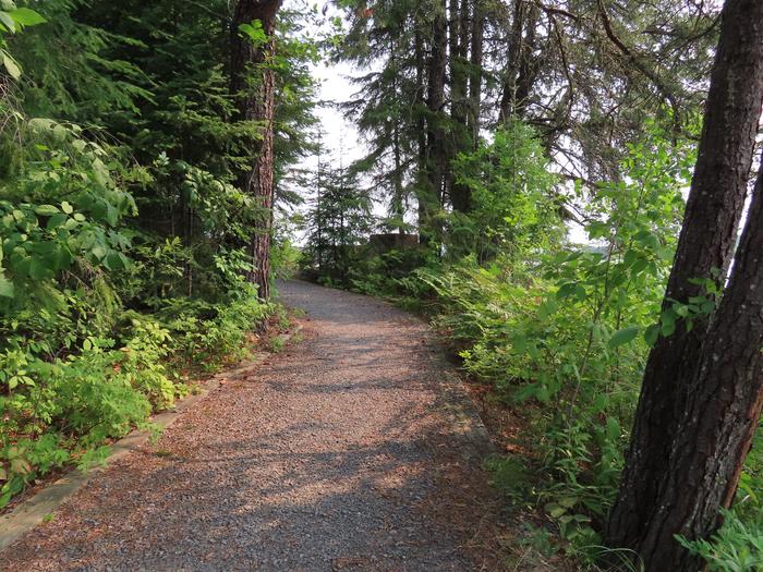 N41 - Voyageurs Narrows, accessible flat gravel path at campsite.