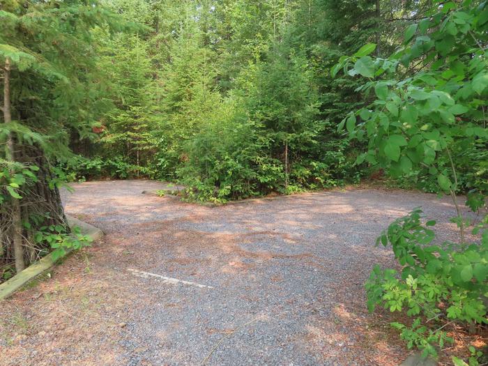 N41 - Voyageurs Narrows, tent pad areas at accessible campsite.Tent pad area
