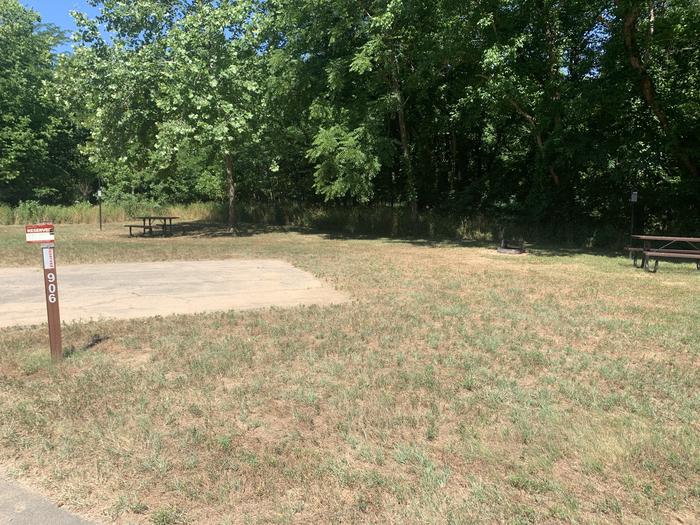 A photo of Site 906 of Loop Loop 900 at ALLEY SPRING with Picnic Table, Fire Pit, Tent Pad, Lantern Pole