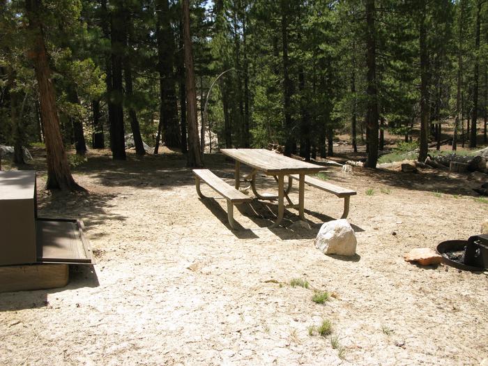 Vermillion CampgroundPicnic table, bear box