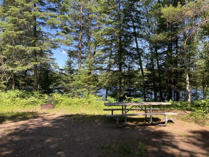 A photo of Site 014 of Loop MANAGEMENT SITES at TWIN LAKES (WI) with Picnic Table, Fire Pit, Shade, Waterfront