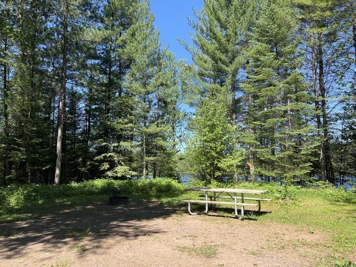 A photo of Site 015 of Loop MANAGEMENT SITES at TWIN LAKES (WI) with Picnic Table, Fire Pit, Shade, Waterfront