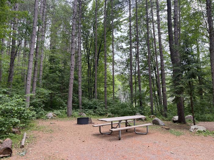 A photo of Site 021 of Loop BOOT LAKE CAMPGROUND at BOOT LAKE CAMPGROUND with Picnic Table, Fire Pit, Shade