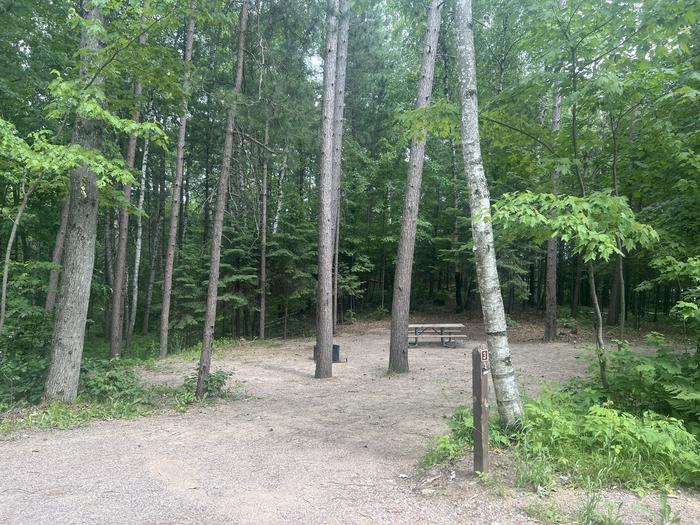 A photo of Site 003 of Loop BOOT LAKE CAMPGROUND at BOOT LAKE CAMPGROUND with Picnic Table, Fire Pit, Shade