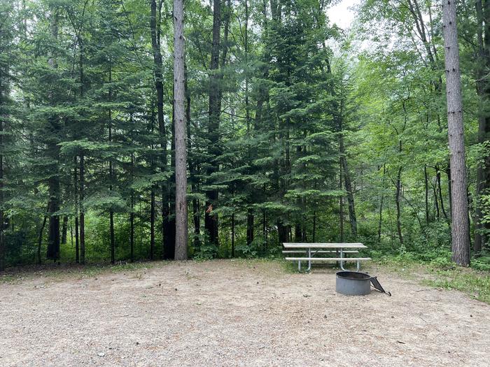 A photo of Site 007 of Loop BOOT LAKE CAMPGROUND at BOOT LAKE CAMPGROUND with Picnic Table, Fire Pit, Shade